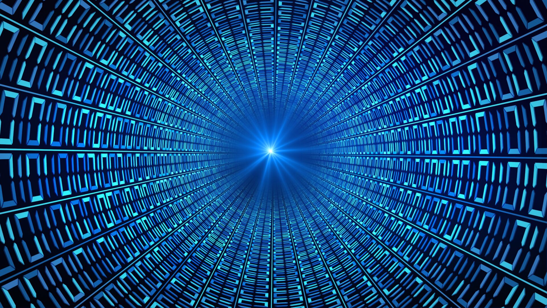 binary-code-numbers-in-blue-abstract-speed-motion-in-highway-tunnel-for-technology-background-digial-data-in-computer-fast-moving-toward-the-light-3d-illustration